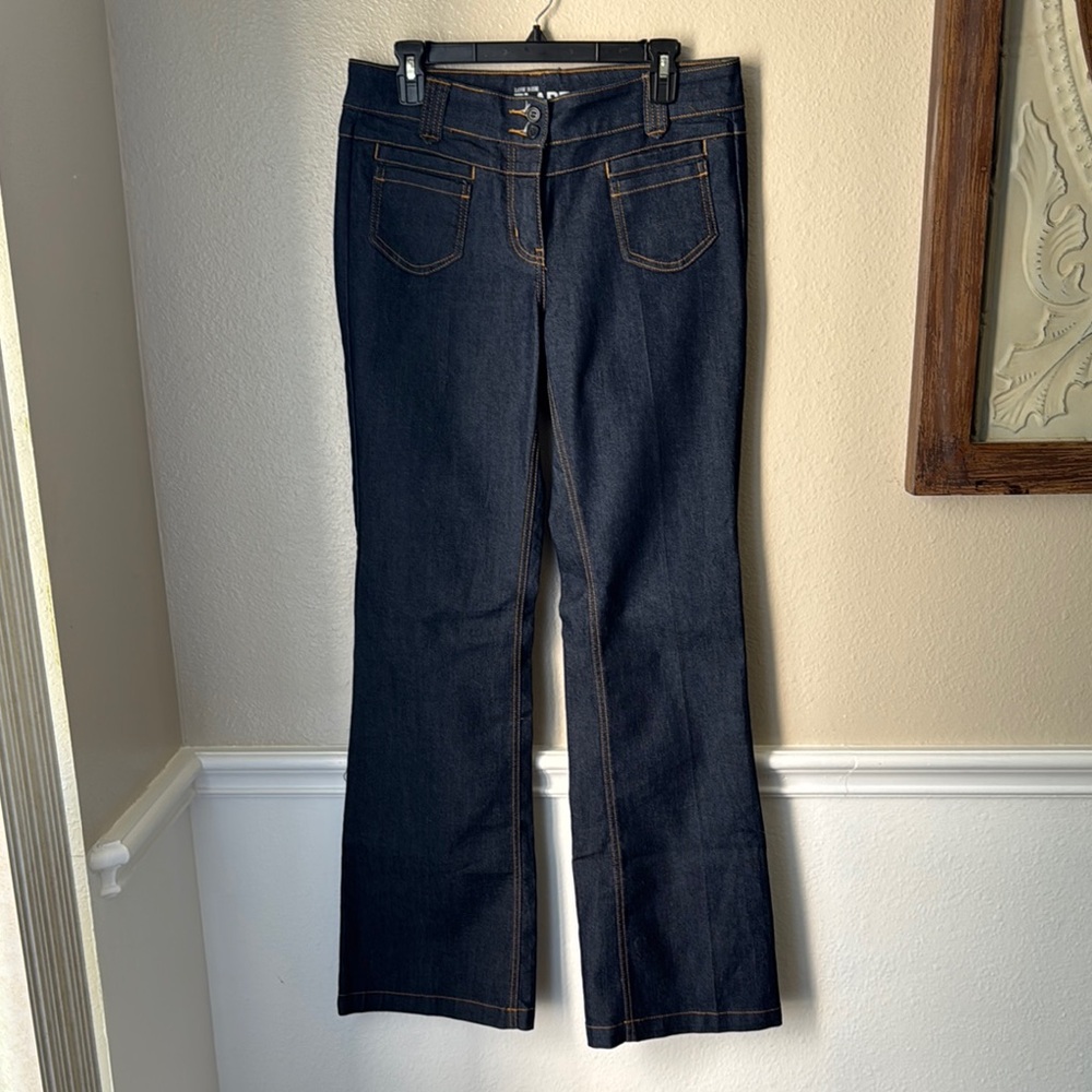 NY&Co Women's Dark Blue denim flare leg jeans size 8